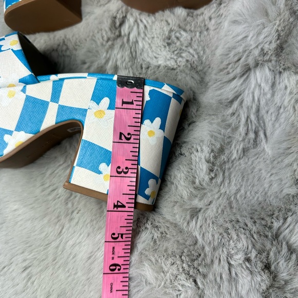 Larroude BlueWhite Checkered Daisy Miso SuperChunky Platforms NWOT Size 8.5 - Picture 16 of 16